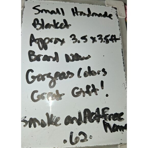 Handmade Multicolor Granny Square Crochet Blanket - Picture 7 of 7